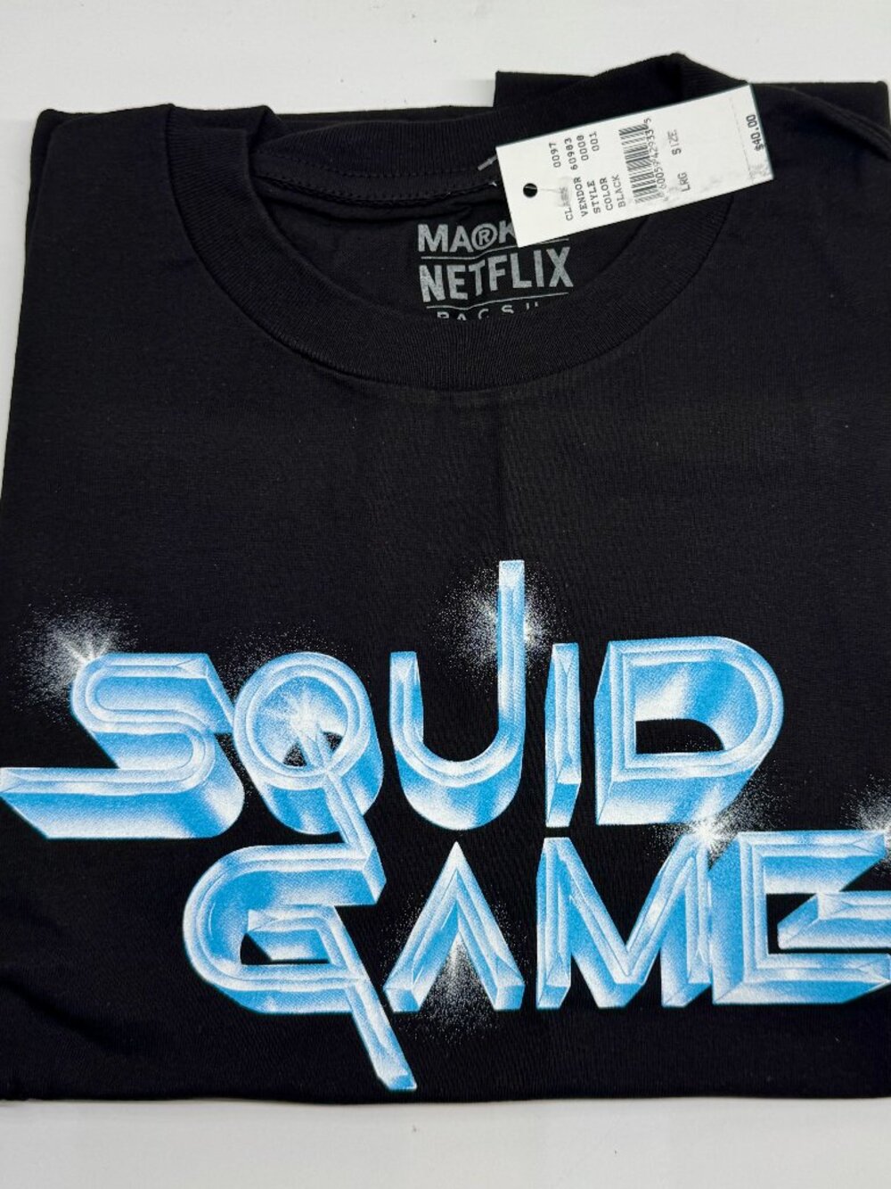 PACSUN Netflix Squid Game Large t-shirt with a bold SQIUD GAME title